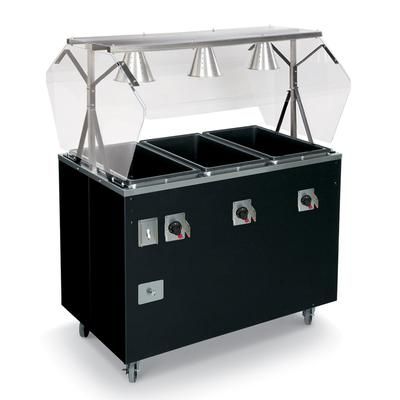 Vollrath T38728464 46" Hot Food Table w/ 3 Wells & Enclosed Base, 120/208 240v/1ph, Gray
