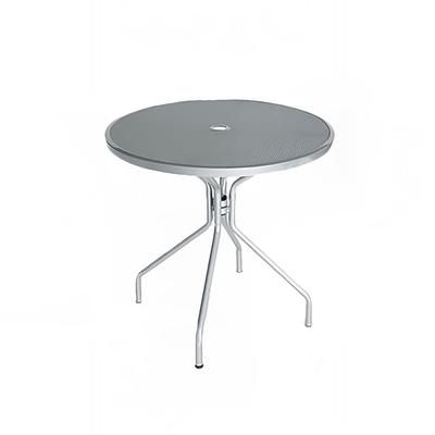 emu E805 (75) 48" Round Outdoor Dining Height Table w/ Umbrella Hole - Steel, Dark Green, E-Coated Powder Finish