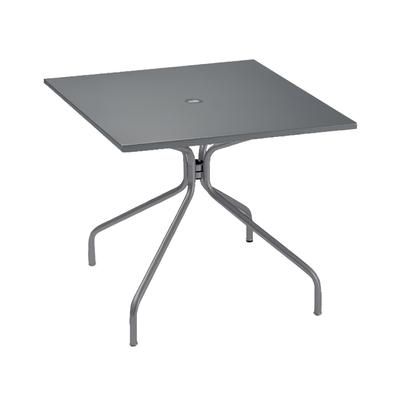 emu E824 (22) 36" Square Indoor/Outdoor Table w/ Umbrella Hole - Steel, Antique Iron