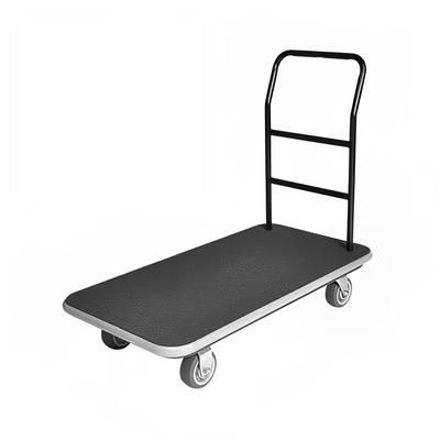 CSL 2100GY-090-BLK Utility Cart w/ Gray Bumper - 42" x 22" x 37", Black Carpet