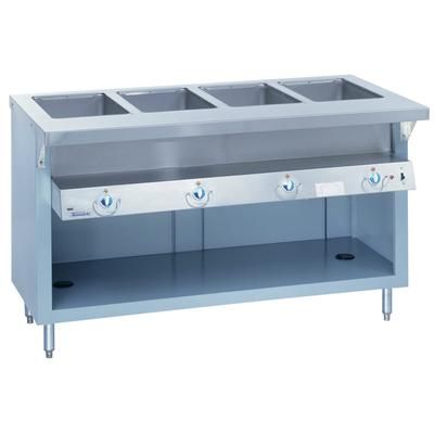 Duke E-4-DLSS 2401 60" Hot Food Table w/ 4 Wells & Cutting Board, 240v/1ph, Silver