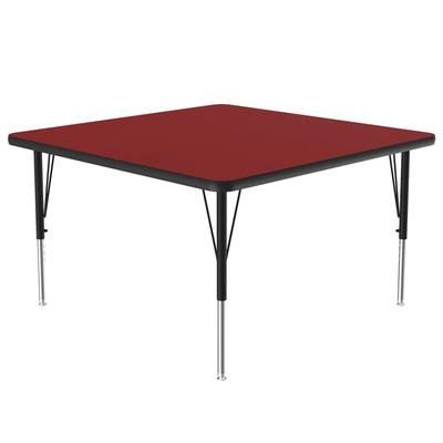 Correll A4242-SQ-35-09-09 42" Square Activity Table w/ 1 1/4" High Pressure Top, Red