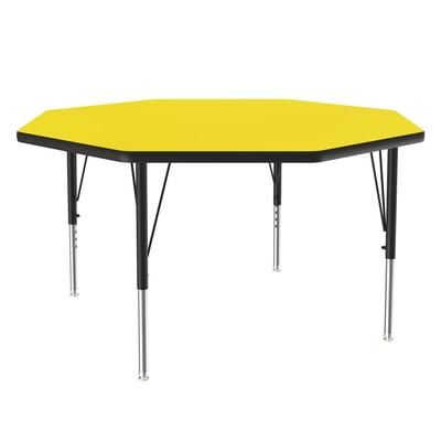 Correll A48-OCT-38-09-09 48" Octagonal Table w/ 1 1/4" High Pressure Top, Yellow