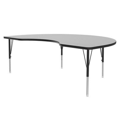 Correll AM4872-KID-15-09-09 72" EconoLine Half Circle Activity Table w/ Gray Granite Top, 30"H