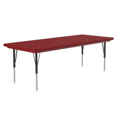 Correll AR3060-REC-25-09 Rectangular Activity Table w/ Plastic Top, 60"W x 30"D - Red