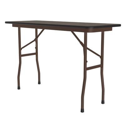 Correll CF1872M-01 72" Rectangular Folding Table w/ Walnut Melamine Top, 29"H