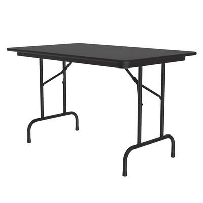 Correll CF3048PX-07 48" Rectangular Folding Table w/ Black Granite Top, 29"H