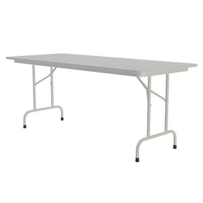 Correll CF3060M-15 60" Rectangular Folding Table w/ Gray Granite Melamine Top, 29"H