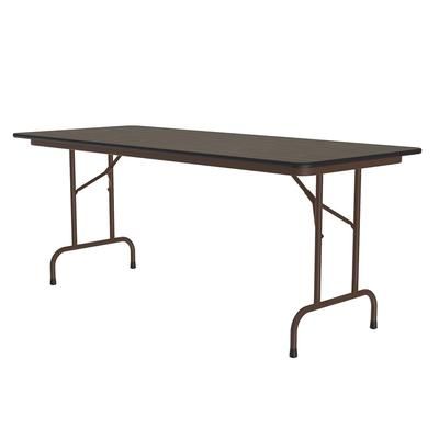 Correll CF3072M-01 72" Rectangular Folding Table w/ Walnut Melamine Top, 29"H