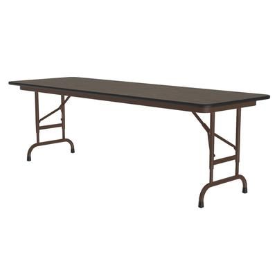 Correll CFA2460PX-01 60" Rectangular Folding Table w/ Walnut Top, 32"H, Black