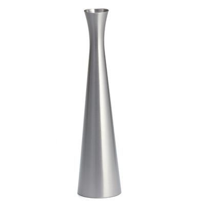 Tablecraft 268 8" Metal Flower Vase, Silver