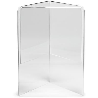 Tablecraft 50703 Acrylic Menu Holder, 5 x 7", Three-Sided, Clear