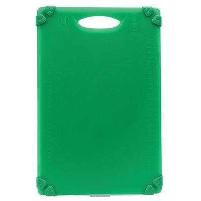 Tablecraft CBG1218AGN Cutting Board w/ Anti-Slip Grips, 12" x 18", Polyethylene, Green, 0.5 in