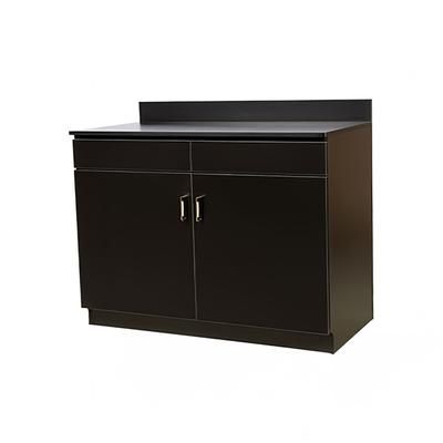 Oak Street M8220-BLK-UNASSEMBLED 48"W Waitress Stand w/ Melamine Top, 39 1/4"H, Black