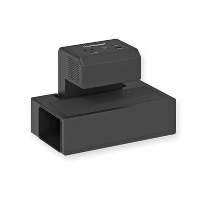 Luxor KBEP-CGR KwikBoost EdgePower Clamp-On Desktop Charging Unit - Battery Not Included, Black