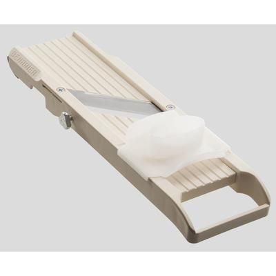 Benriner BN95 Japanese Mandoline Slicer w/ 3 Stainless Steel Blades - ABS Plastic, Beige