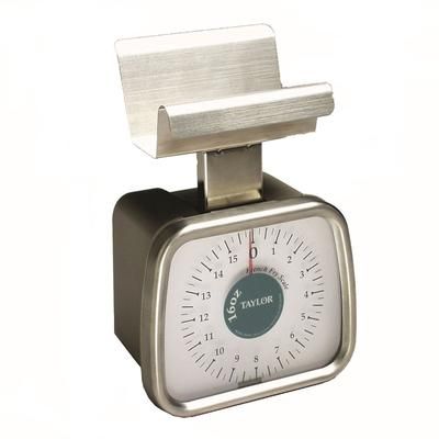 Taylor TP16FF 16 oz Compact Portion Scale w/Built-in Fry/Taco Holder, Stainless Steel