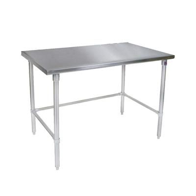 John Boos ST4-2496SBK 96" 14 ga Work Table w/ Open Base & 300 Series Stainless Steel Flat Top