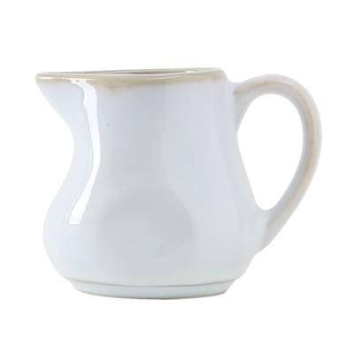 Tuxton GAA-100 4 oz TuxTrendzÂ© Artisan Creamer - Ceramic, Agave/Beige, White