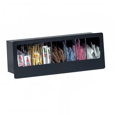 Dispense-Rite FMC-7 Condiment Organizer w/ 7 Bins - Black