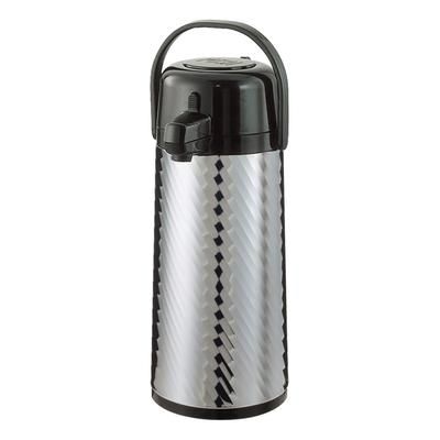 Service Ideas ECAJ22SS 2 1/5 Liter Push Button Airpot, Glass Liner, Silver