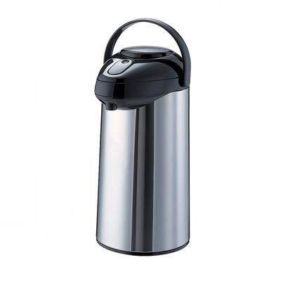 Service Ideas SSA300 3 Liter Push Button Airpot, Stainless Steel Liner, Silver