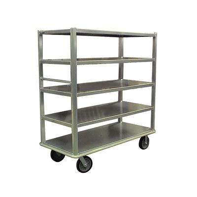 Carter-Hoffmann T544 Queen Mary Cart - 4 Levels, 2400 lb. Capacity, Aluminum, Marine Edges, 4 Shelves, 8" Casters