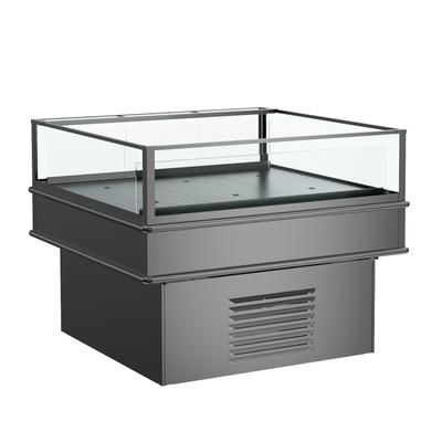 Structural Concepts MI44R 50 1/8" Oasis Horizontal Island Open Air Cooler w/ 1 Level, 110-120v, Black