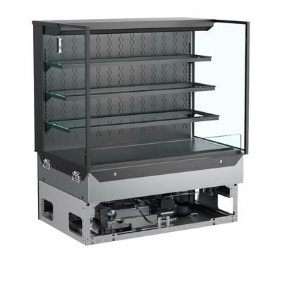 Structural Concepts NE6035RSSV 59 3/4" Reveal Drop-In Vertical Open Air Cooler w/ 4 Levels, 208-240v, Black