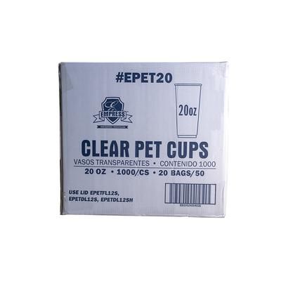 Empress EPET20 (48623) 20 oz Disposable Cup - PET, Clear, PET Plastic