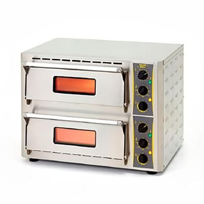 Equipex PZ-430D Sodir Countertop Double Pizza Deck Oven - 208-240v, Stainless Steel