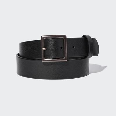 Men's Italian Leather Vintage Belt | Black | Large | UNIQLO US