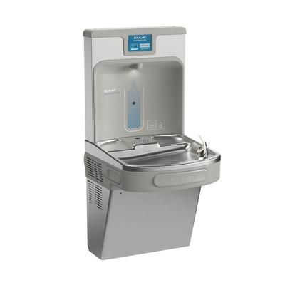 Elkay LZS8WSSP Wall Mount Drinking Fountain w/ Bottle Filler - Filtered, Refrigerated, Stainless, 1.1 GPM, Refrigerated & Filter, Silver, 115 V