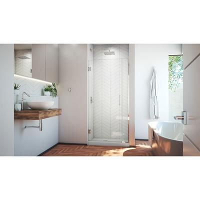 Dreamline DreamLine Unidoor Plus 34 1/2 - 35 inch W x 72 inch H Frameless Hinged Shower Door in Chrome SHDR-243457210-01