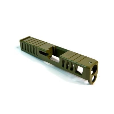 Gun Cuts Juggernaut Slide for Glock 26 No Optic Cut Noveske Bazooka Green GC-G26-JUG-NBG-NO