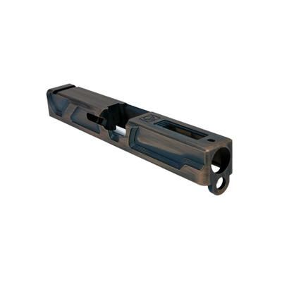 Gun Cuts Roswell Slide for Glock 19 No Optic Cut Battleworn Copper GC-G19-ROS-COPBW-NO
