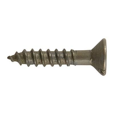 Brownells Unplated Steel Flat Head Wood Screw Kit - 8x7/8" Steel Flat Head Wood Screws Blued 12 Pack