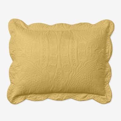 Lily Pinsonic Damask Sham by BrylaneHome in Butter (Size KING) Pillow