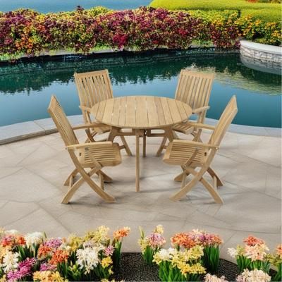 5 piece Barbuda Surf Teak Cafe Set