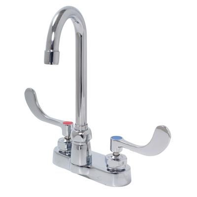 Zurn Industries Z812A4-XL-FC1.5 Deck Mount Faucet w/ 1.5 gpm Laminar Flow - 3 1/2" Swivel Gooseneck Spout, 4" Centers