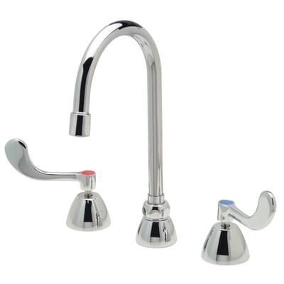 Zurn Industries Z831B4-XL-ICT-18F Deck Mount Lavatory Faucet w/ 1.5 gpm Laminar Flow & Copper Supply Tubes - 5 3/8" Gooseneck Spout, Chrome