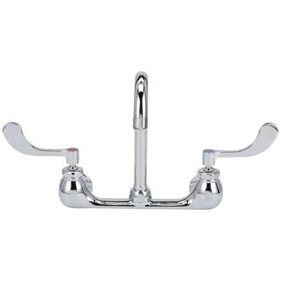 Zurn Industries Z842A4-XL Splash Mount Faucet - 3 1/2" Gooseneck Spout, 8 3/4" Centers, Chrome