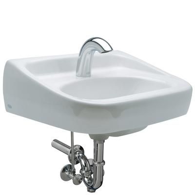 Zurn Industries Z.L3.S Wall Mount Sensor Lavatory System w/ 0.5 gpm Aerator & Thermostatic Mixing Valve - 20" x 18"