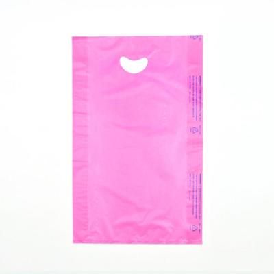 LK Packaging CH24ME Merchandise Bag w/ Handle - 16" x 24", 0.7 mil HDPE, Magenta, Pink