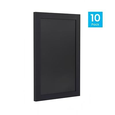 Flash Furniture 10-HGWA-GDIS-CRE8-862315-GG Wall Mount Chalkboard Sign - 10 Pack, 11"W x 17"H, Pine Wood Frame, Black