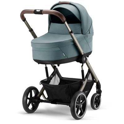 Cybex Balios S Lux 2 Stroller + Cot S Lux 2 Bundle - Taupe Frame / Sky Blue