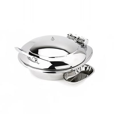 Eastern Tabletop 3938 6 qt Round Induction Chafer w/ Hinged Lid, Stainless Steel