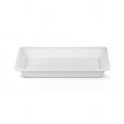 Eastern Tabletop PFP115 8 qt Rectangular Chafer Food Pan, Porcelain, White