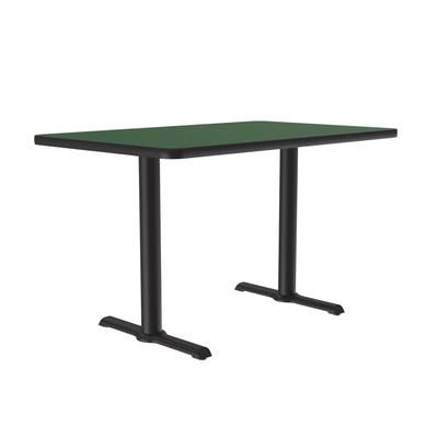 Correll BTT3060-39-09-09 Rectangular Dining Height Table w/ Green Laminate Top - 60"W x 30"D, Cast Iron Base