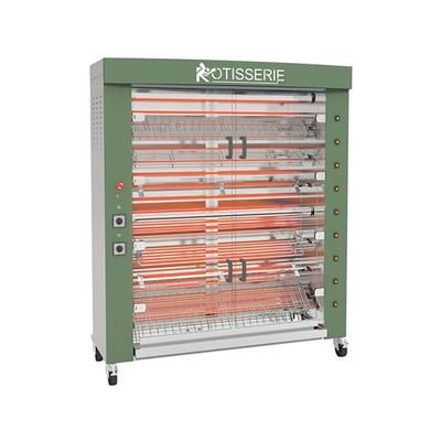 Rotisol USA FB1600-8E-SSP Electric 8 Spit Commercial Rotisserie w/ 56 Bird Capacity, 208-230v/3ph, Black